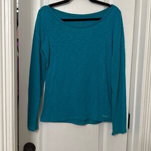 Aeropostale aqua turquoise long sleeve top size L